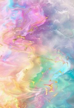 Colorful thick pigment oil painting